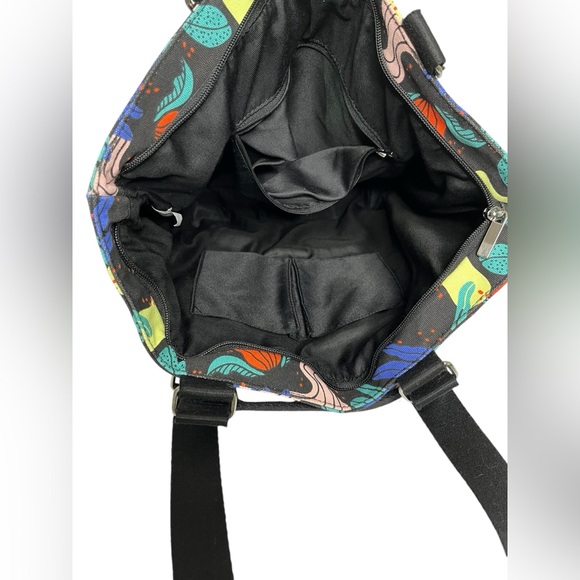 Target Latino Heritage Month Tote Bag Black Floral 14x16x4‎ - Picture 3 of 7